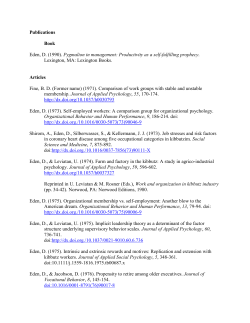 Publications Book Eden, D. (1990). Pygmalion in management