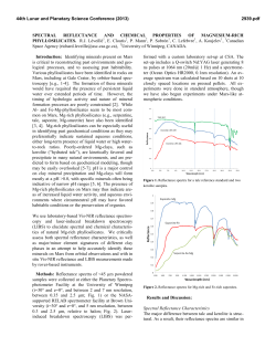 Spectral Reflectance and Chemical Properties of Magnesium
