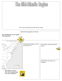 Draw a picture depicting the Mid-Atlantic region Color and label the