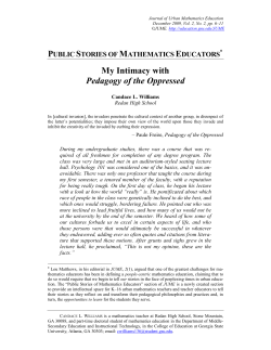 My Intimacy with Pedagogy of the Oppressed