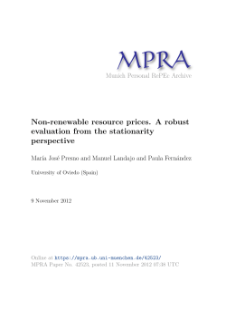 Non-renewable resource prices. A robust evaluation from the