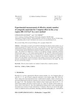 Experimental measurement of effective atomic number of composite
