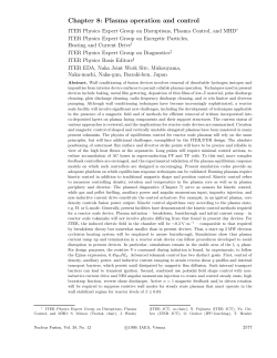 Plasma operation and control - General Atomics Fusion Group