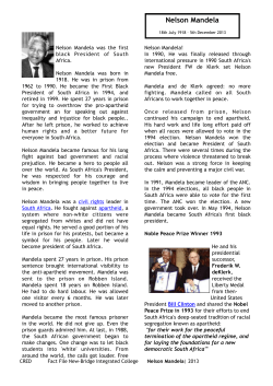 CRED Factfile Nelson Mandela - New