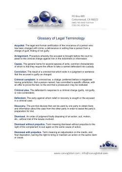 Glossary of Legal Terminology