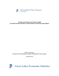 Great Lakes Venture Capital Strategy Study
