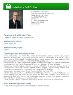 Michael G. Harrison Experience Qualification Path Mediation