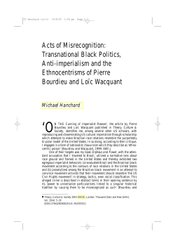 Acts of Misrecognition: Transnational Black Politics, Anti