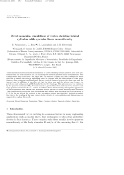 Direct numerical simulations of vortex shedding behind cylinders