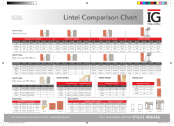 Lintel Comparison Chart