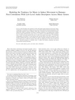 Modeling the Tendency for Music to Induce Movement in Humans