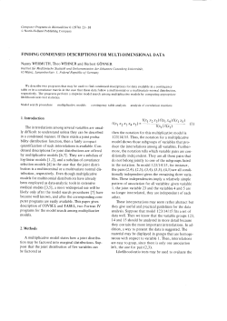 finding condensed descriptions for multi-dimensional data