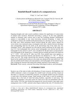Rainfall-Runoff Analysis of a compacted area