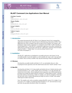 BLAST Command Line Applications User Manual
