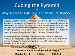 Cubing the Pyramid or Why We Need Calculus