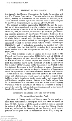 Requirements of Liberty Bonds and Victory Notes