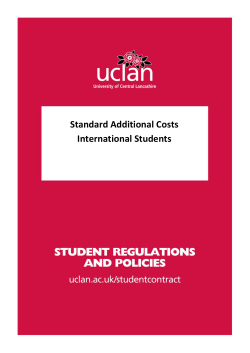 Standard Additional Costs International Students