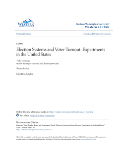 Election Systems and Voter Turnout: Experiments in the United States