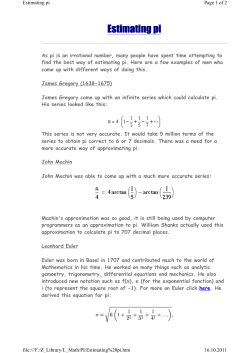 Estimating pi - swissenschaft