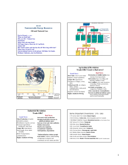 Nonrenewable Energy Resources Oil and Natural Gas Agricultural