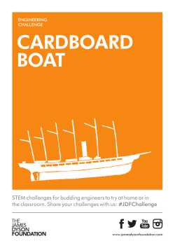 cardboard boat - James Dyson Foundation