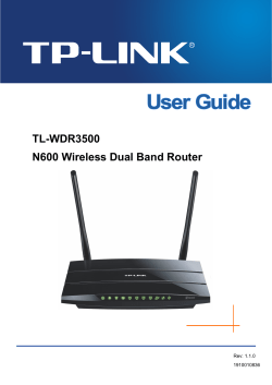 TL-WDR3500 N600 Wireless Dual Band Router - TP-Link