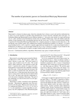 The number of pessimistic guesses in Generalized Black