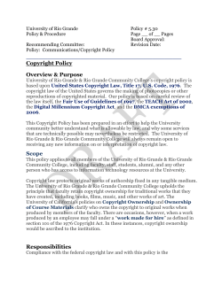 Copyright Policy - University of Rio Grande