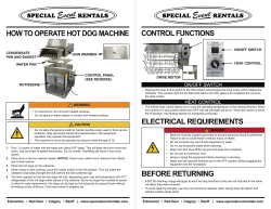 Hot Dog Machine Instructions