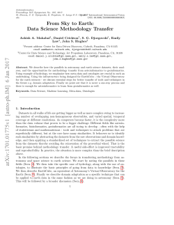 From Sky to Earth: Data Science Methodology Transfer