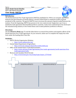 Case Study: NAFTA