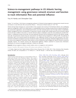 Science-to-management pathways in US Atlantic