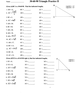 30-60-90 Triangle Practice II