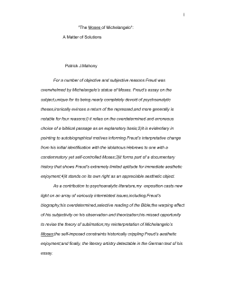 The Moses of Michelangelo - International Psychoanalysis