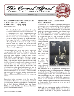 becoming the greyhounds: a history of carmel basketball 1903