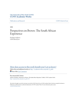 Perspectives on Brown: The South African Experience