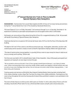 New Hampshire 2nd Annual Martial Arts Train-A