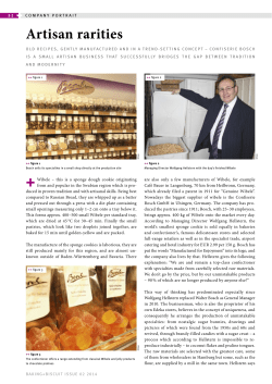 Artisan rarities - Baking + Biscuit International
