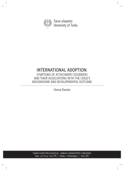 International adoption: Symptoms of attachment disorders