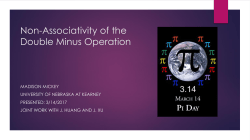 Non-Associativity of the Double Minus Operation