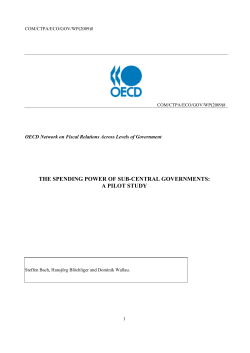 the spending power of sub-central governments: a pilot