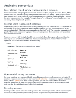 Analyzing survey data
