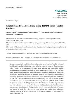 Satellite-based Flood Modeling Using TRMM-based Rainfall