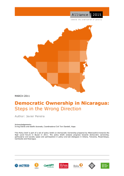 Democratic Ownership in Nicaragua
