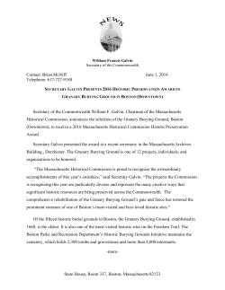 State House, Room 337, Boston, Massachusetts 02133 Contact