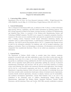 RFI - Association for Manufacturing Technology