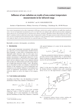 Influence of sun radiation on results of non