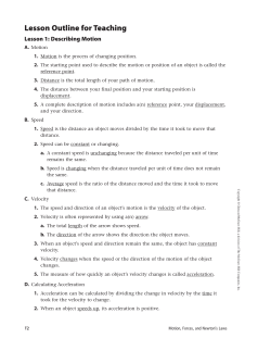 Motion #1 Packet Answers