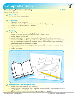 Sum-thing Special - Florida Center for Reading Research