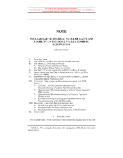 nuclear native america: nuclear waste and